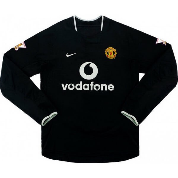 Tailandia Camiseta Manchester United 2ª ML Retro 2003 2005 Negro